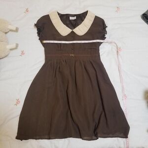 Japanese brand Lodispotto peter pan collar babydoll dress